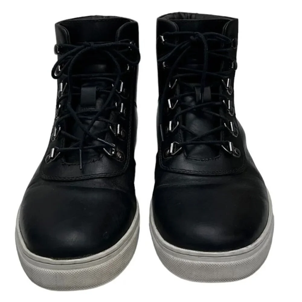 Helm Boots Men's SZ 9.5 Cole Black Leather Lace Up Ankle Chukka Boots Shoes